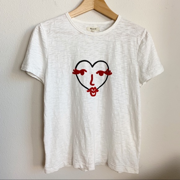 Madewell Tops - Madewell | Graphic tee with heart face